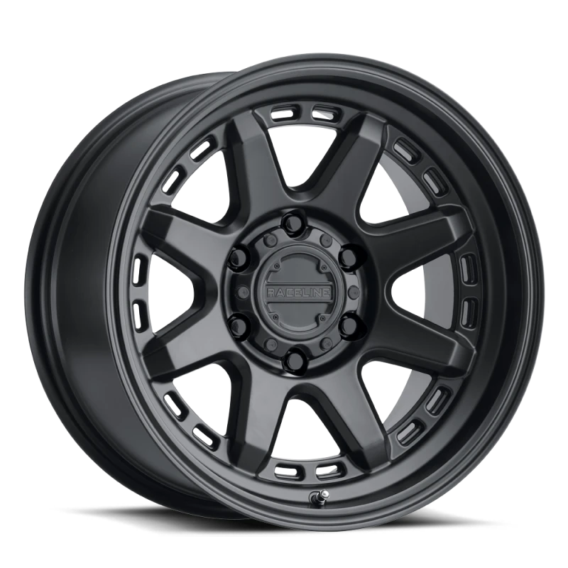 Raceline 947B Scout 16x8in / 8x165.1 BP / 0mm Offset / 125.2mm Bore - Satin Black Wheel