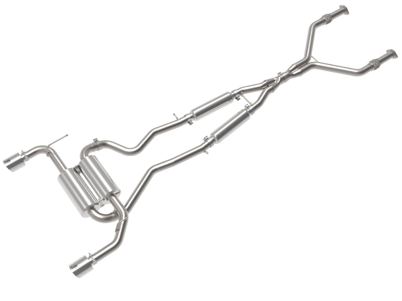 aFe Takeda Cat-Back Exhaust System Infiniti Q50 14-15 V6-3.7L- Polished Tip