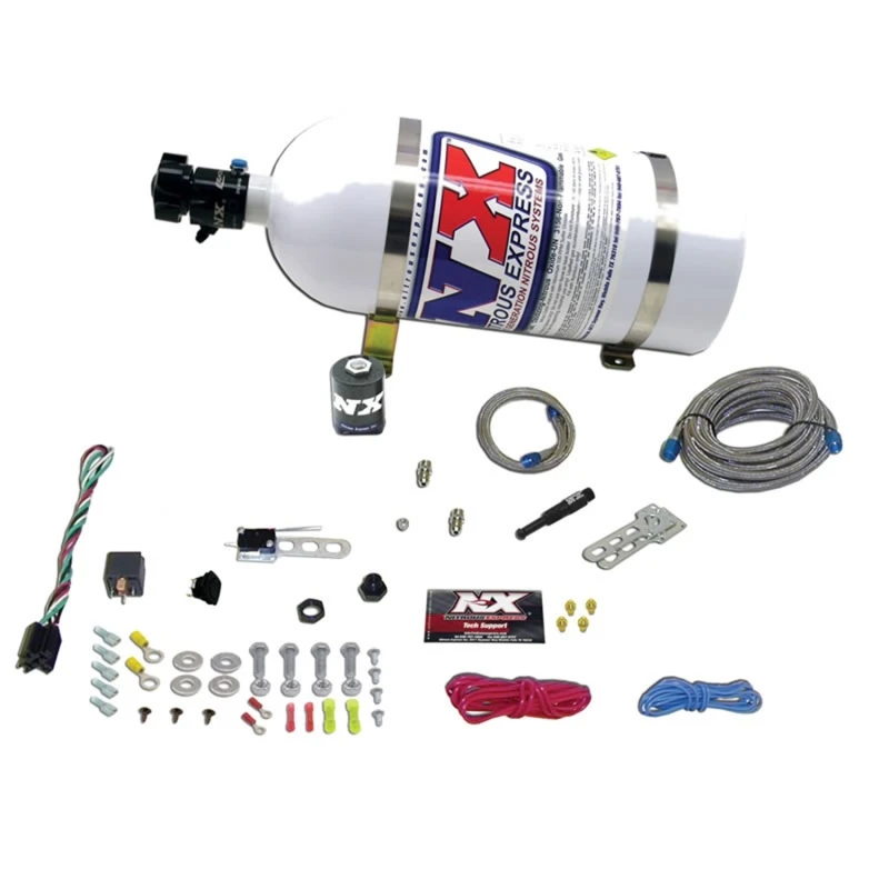 Nitrous Express Dry EFI Einzel-Düse-Nitrous-Kit (35-150PS) mit 15lb-Flasche