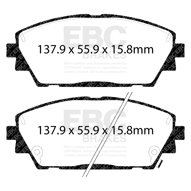 EBC 2019+ Mazda 3 (BP) 2.5L Redstuff Front Brake Pads