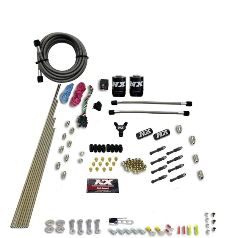 Nitrous Express 8 Zyl. Trocken Direkt Port 2 Magnetventile Nitrous Kit (200-600PS) ohne Flasche